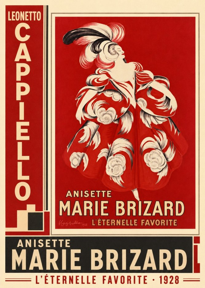 Leonetto Cappiello Anisette Marie Brizard - L'éternelle Favorite No3 - Affiche