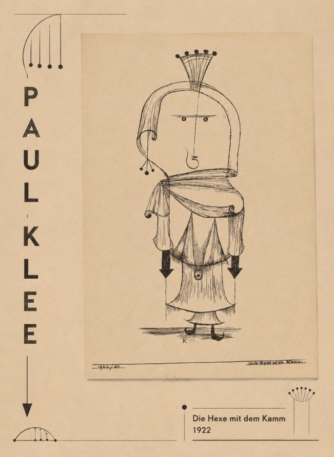 Paul Klee Die Hexe Mit Dem Kamm No2 - Affiche