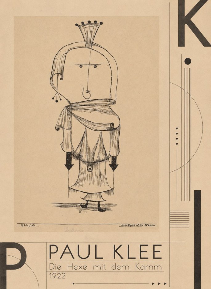 Paul Klee Die Hexe Mit Dem Kamm No3 - Affiche