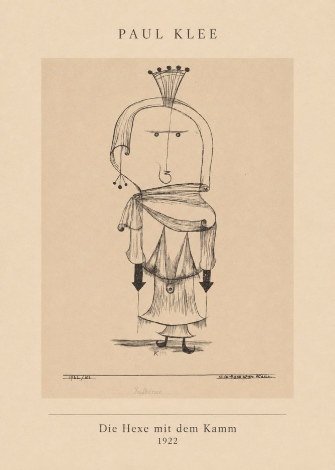 Paul Klee Die Hexe Mit Dem Kamm No4 - Affiche