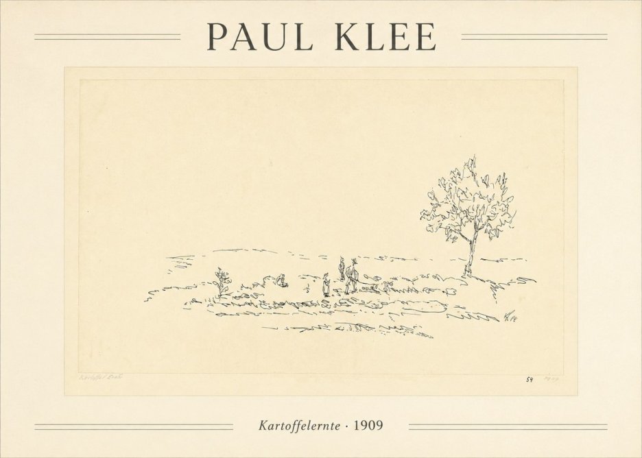 Paul Klee Kartoffelernte · 1909 No1 - Affiche