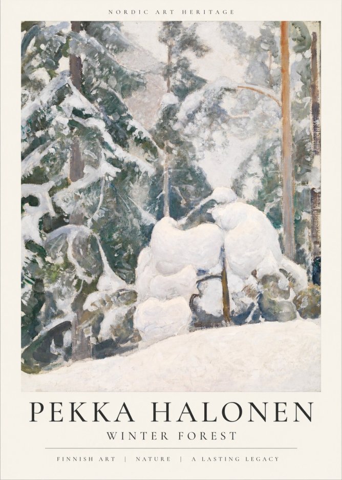 Pekka Halonen Winter Forest II No1 - Affiche