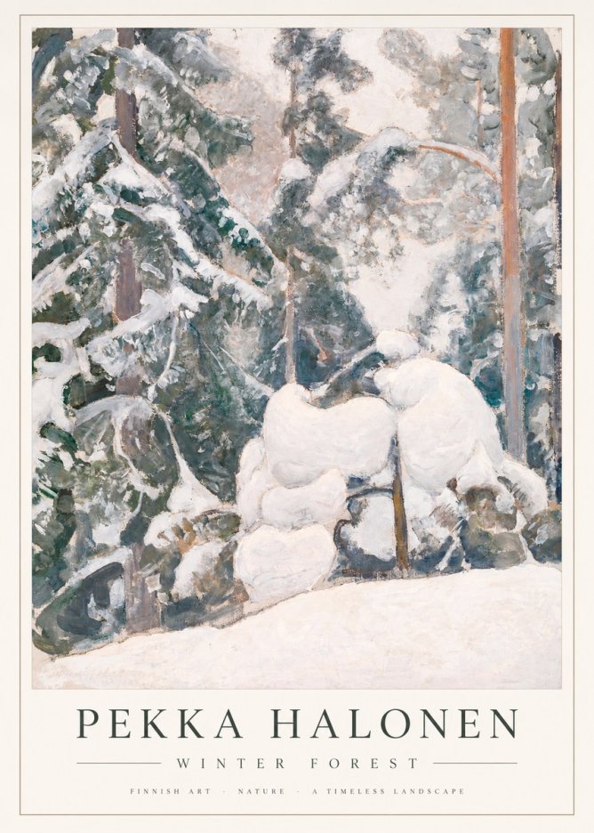 Pekka Halonen Winter Forest II No4 - Affiche