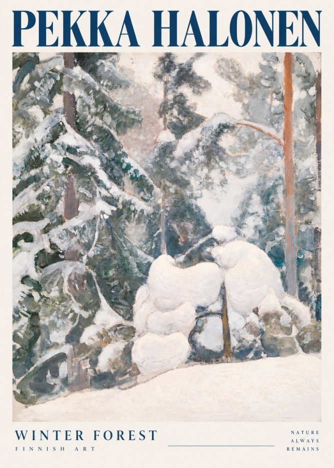 Pekka Halonen Winter Forest II No6 - Affiche