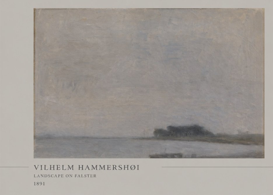 Vilhelm Hammershøi Landscape on Falster No5 - Affiche