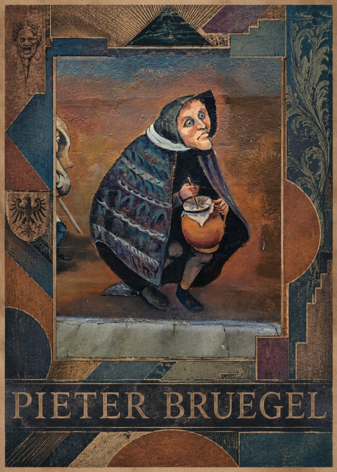 Pieter Bruegel The Beggar Woman with Jug No3 - Affiche