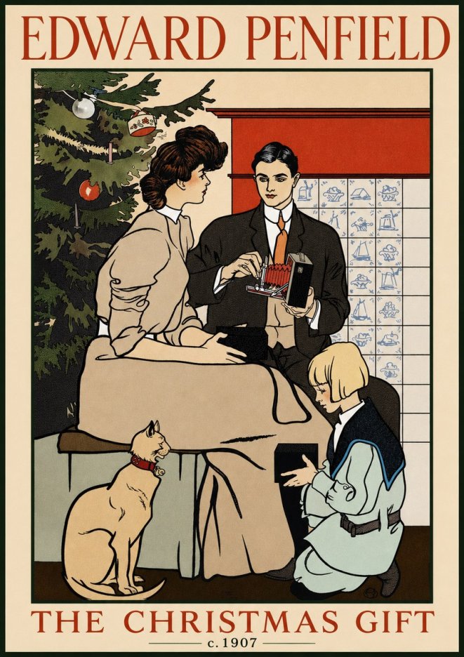 Edward Penfield The Christmas Gift No3 - Affiche