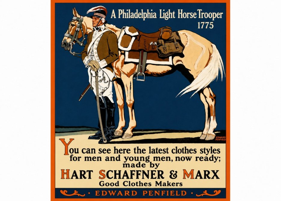 Edward Penfield A Philadelphia Light Horse Trooper 1775 No2 - Affiche