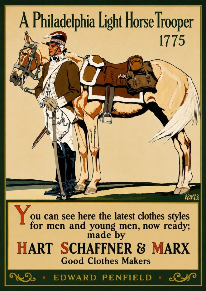 Edward Penfield A Philadelphia Light Horse Trooper 1775 No3 - Affiche