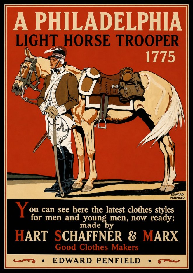 Edward Penfield A Philadelphia Light Horse Trooper 1775 No4 - Affiche