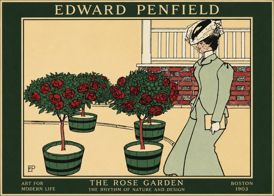 Edward Penfield The Rose Garden No1 - Affiche