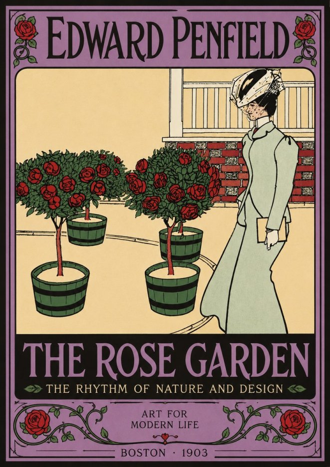Edward Penfield The Rose Garden No4 - Affiche
