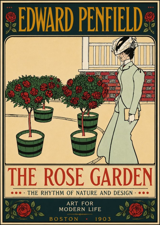 Edward Penfield The Rose Garden No6 - Affiche