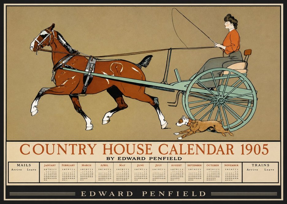 Edward Penfield Country House Calendar 1905 No1 - Affiche