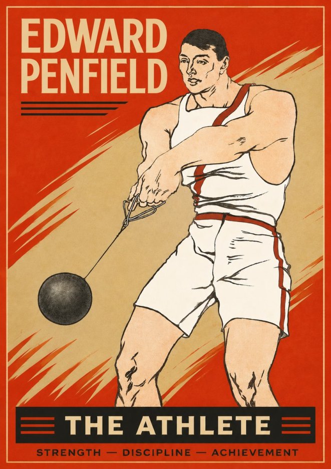 Edward Penfield The Athlete No2 - Affiche