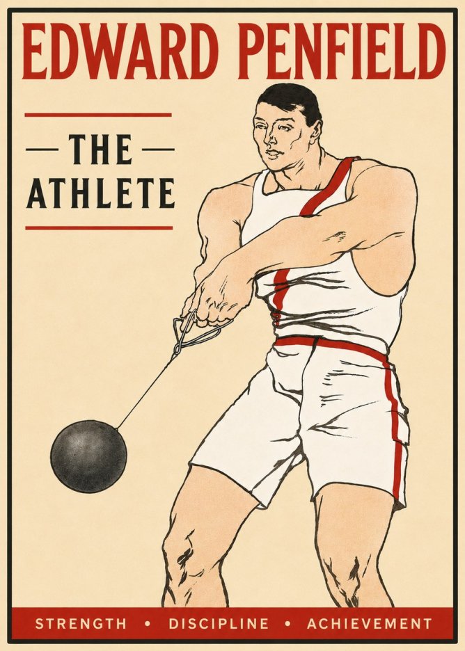 Edward Penfield The Athlete No4 - Affiche