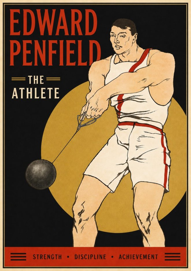Edward Penfield The Athlete No5 - Affiche