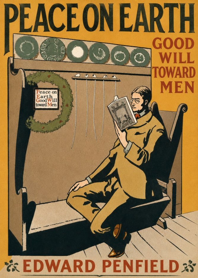 Edward Penfield Peace on Earth Good Will Toward Men No3 - Affiche