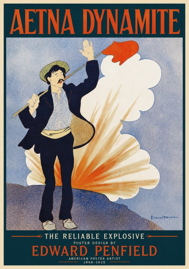 Edward Penfield Aetna Dynamite No3 - Affiche
