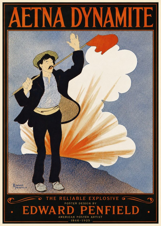 Edward Penfield Aetna Dynamite No5 - Affiche