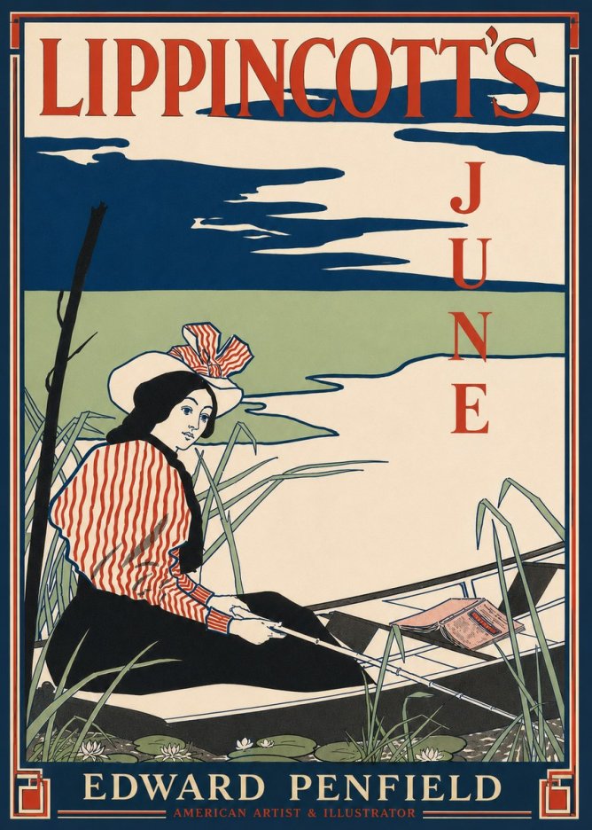 Edward Penfield Lippincott's June No4 - Affiche