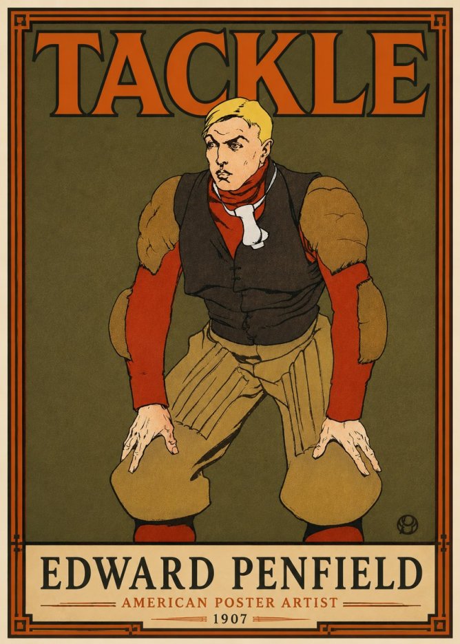 Edward Penfield Tackle No5 - Affiche