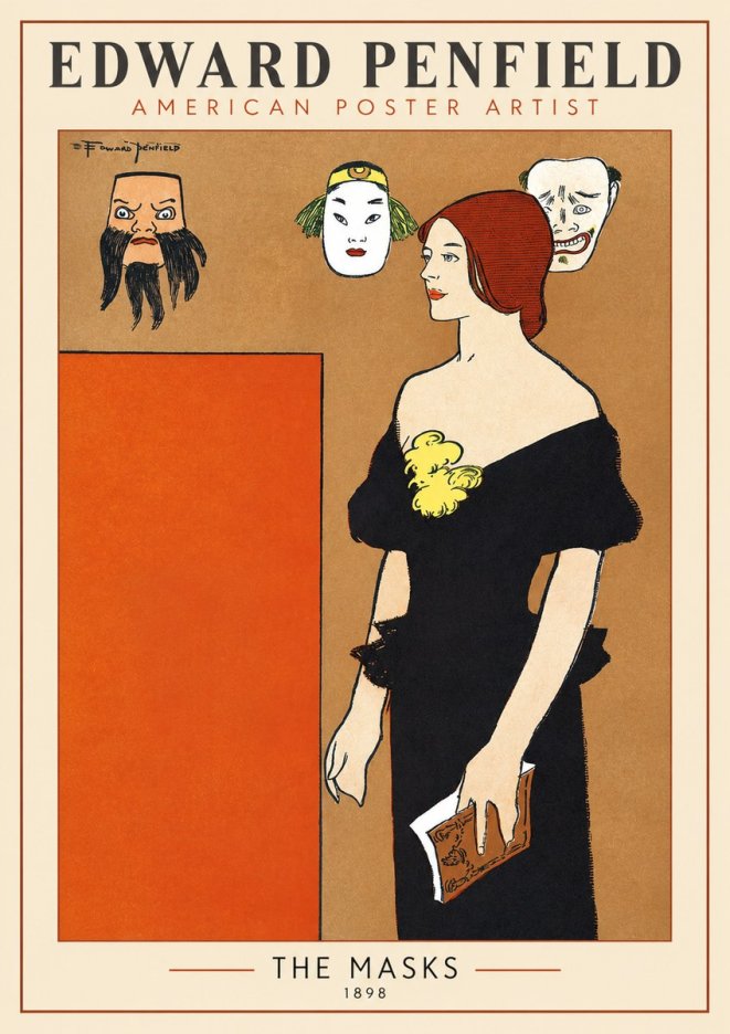 Edward Penfield The Masks No1 - Affiche