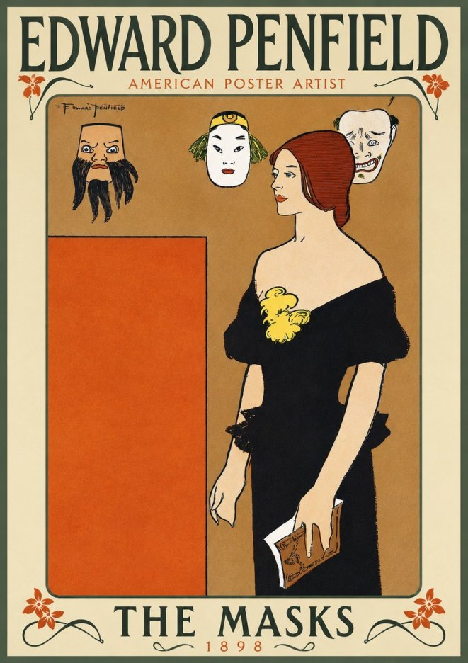 Edward Penfield The Masks No4 - Affiche