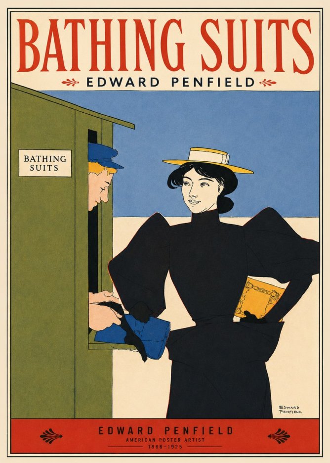 Edward Penfield Bathing Suits No2 - Affiche