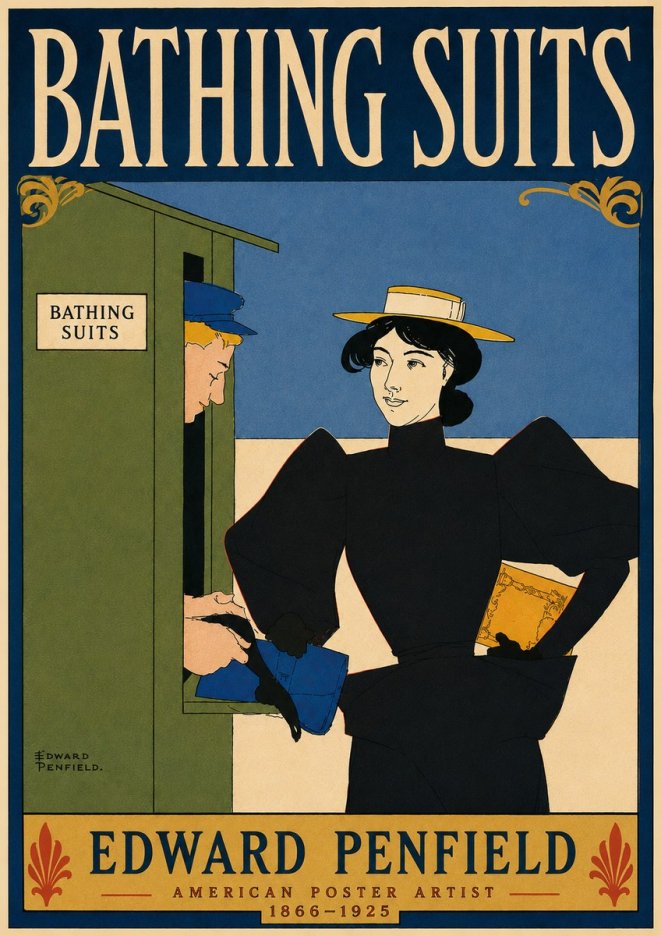 Edward Penfield Bathing Suits No6 - Affiche