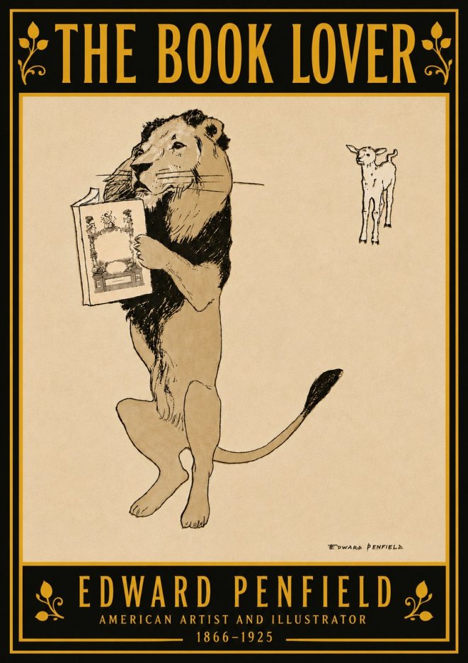 Edward Penfield The Book Lover No5 - Affiche