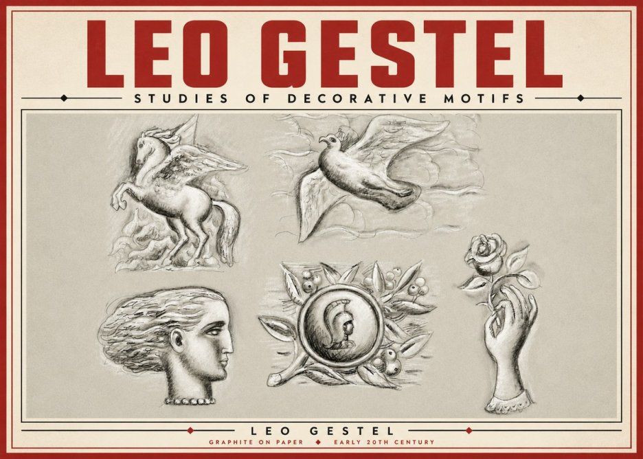 Leo Gestel Studies of Decorative Motifs No5 - Affiche