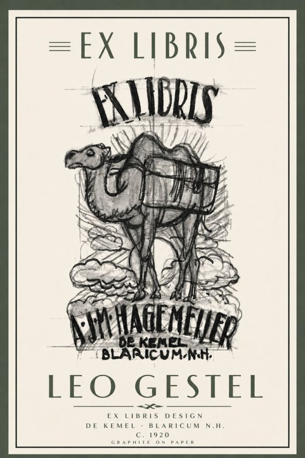 Leo Gestel Ex Libris Design No5 - Affiche