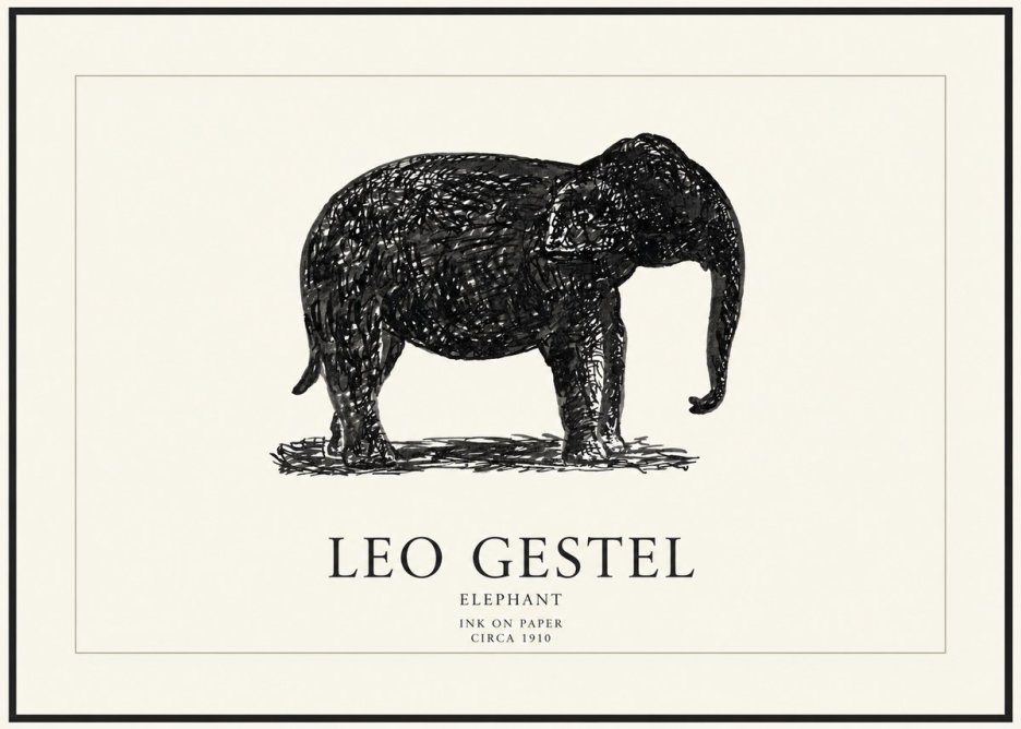 Leo Gestel Elephant No1 - Affiche