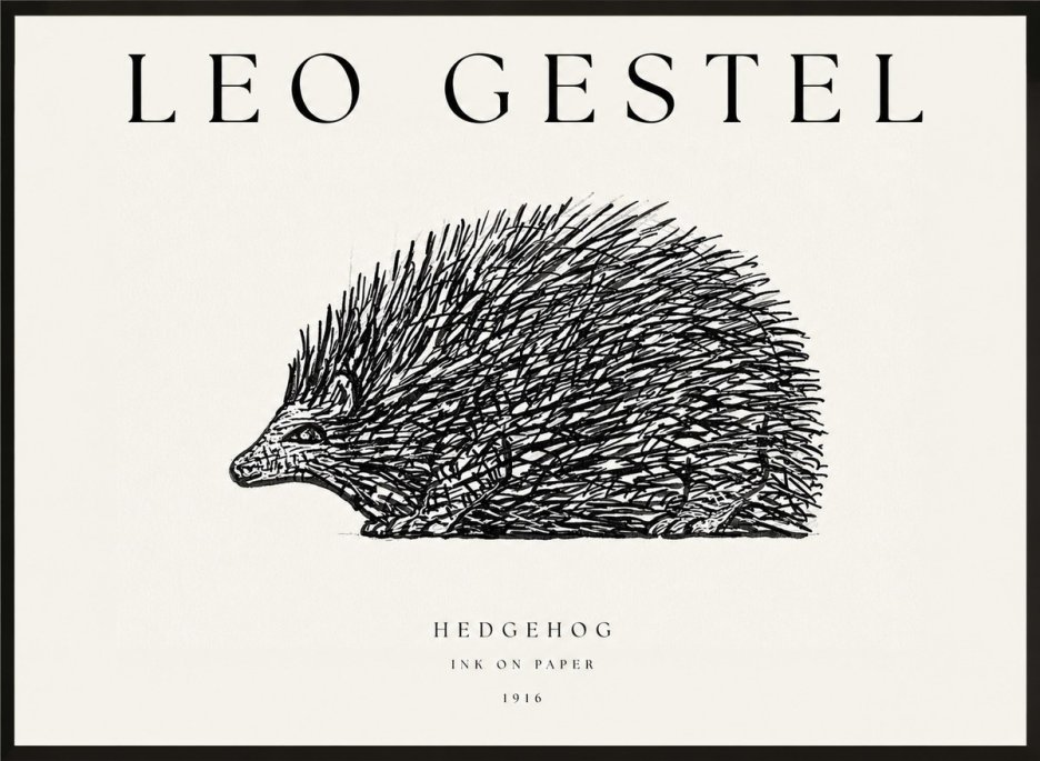 Leo Gestel Hedgehog No1 - Affiche