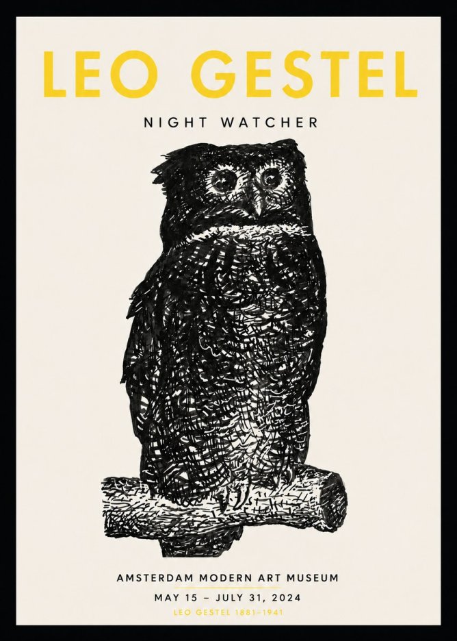 Leo Gestel Night Watcher No6 - Affiche