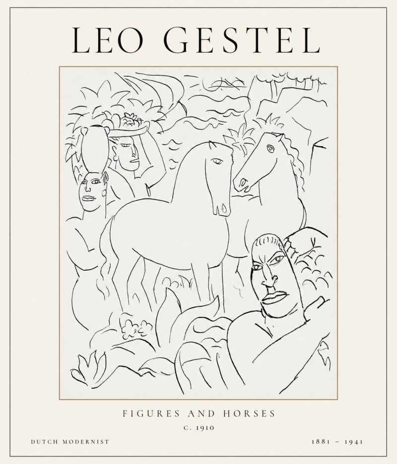 Leo Gestel The Equestrian Companions No2 - Affiche