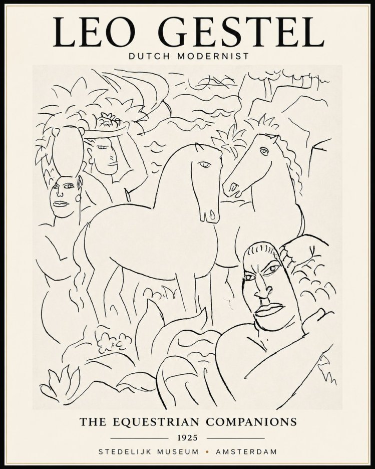 Leo Gestel The Equestrian Companions No6 - Affiche