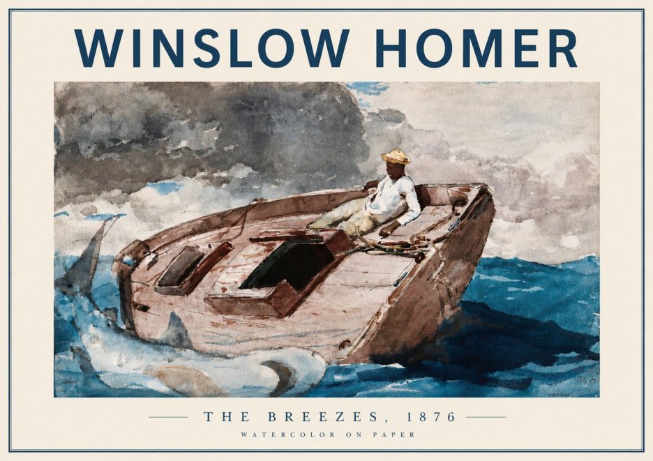 Winslow Homer The Breezes No5 - Affiche