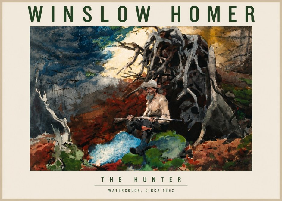 Winslow Homer The Hunter No5 - Affiche