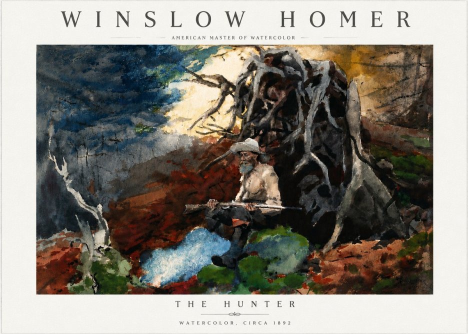 Winslow Homer The Hunter No6 - Affiche