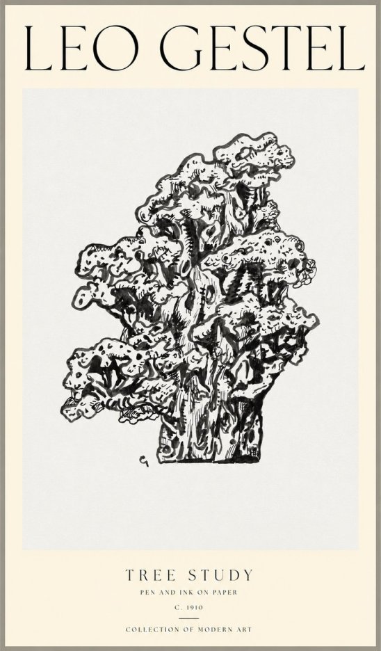 Leo Gestel Tree Study No1 - Affiche