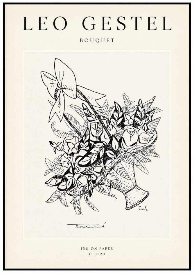 Leo Gestel Bouquet No1 - Affiche