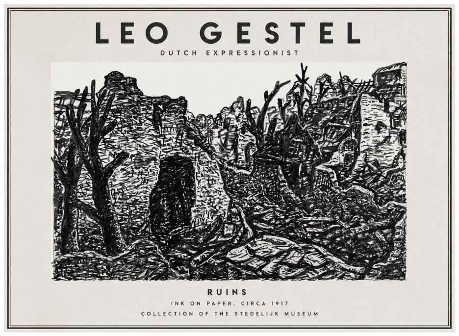 Leo Gestel Ruins No1 - Affiche