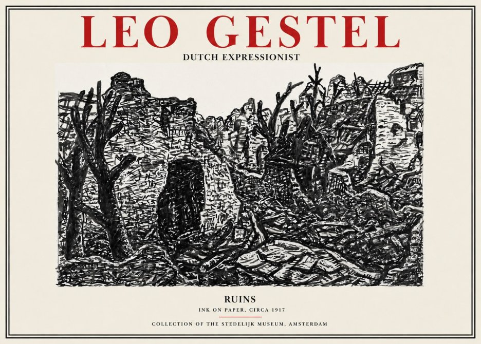 Leo Gestel Ruins No2 - Affiche