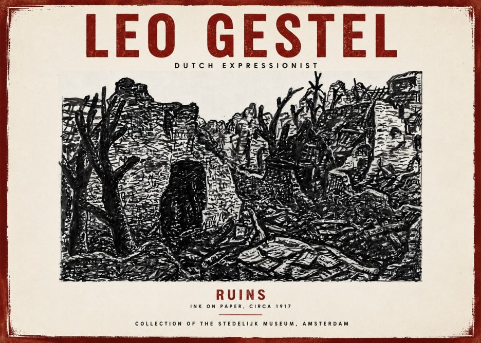 Leo Gestel Ruins No6 - Affiche