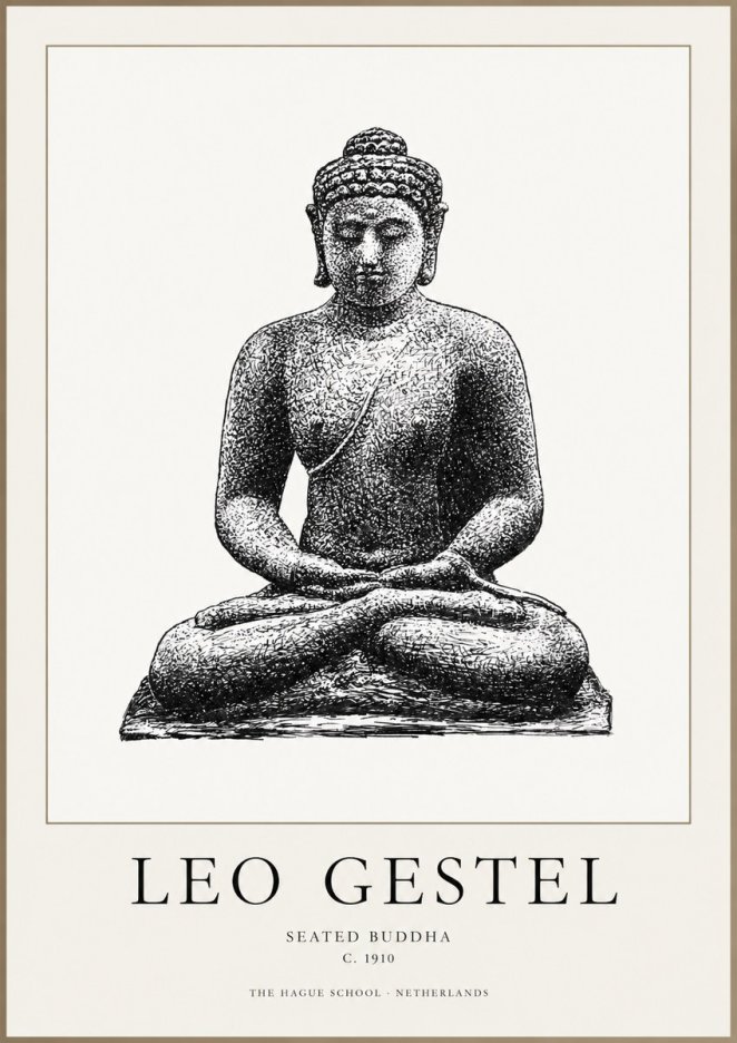 Leo Gestel Seated Buddha No1 - Affiche