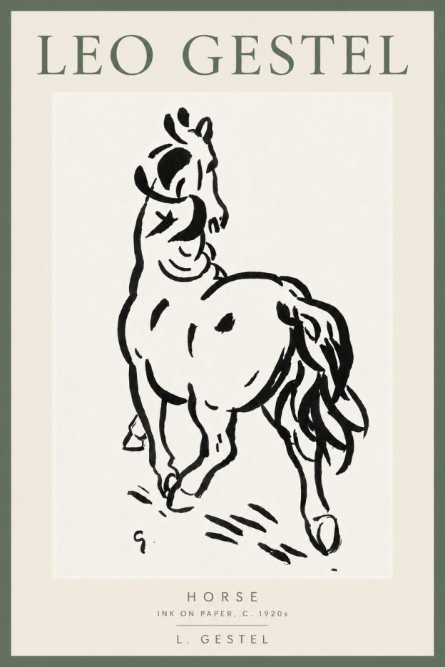 Leo Gestel Horse No6 - Affiche