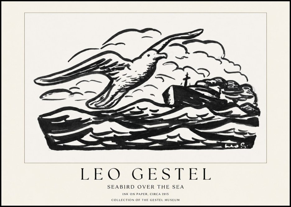 Leo Gestel Seabird over the Sea No1 - Affiche