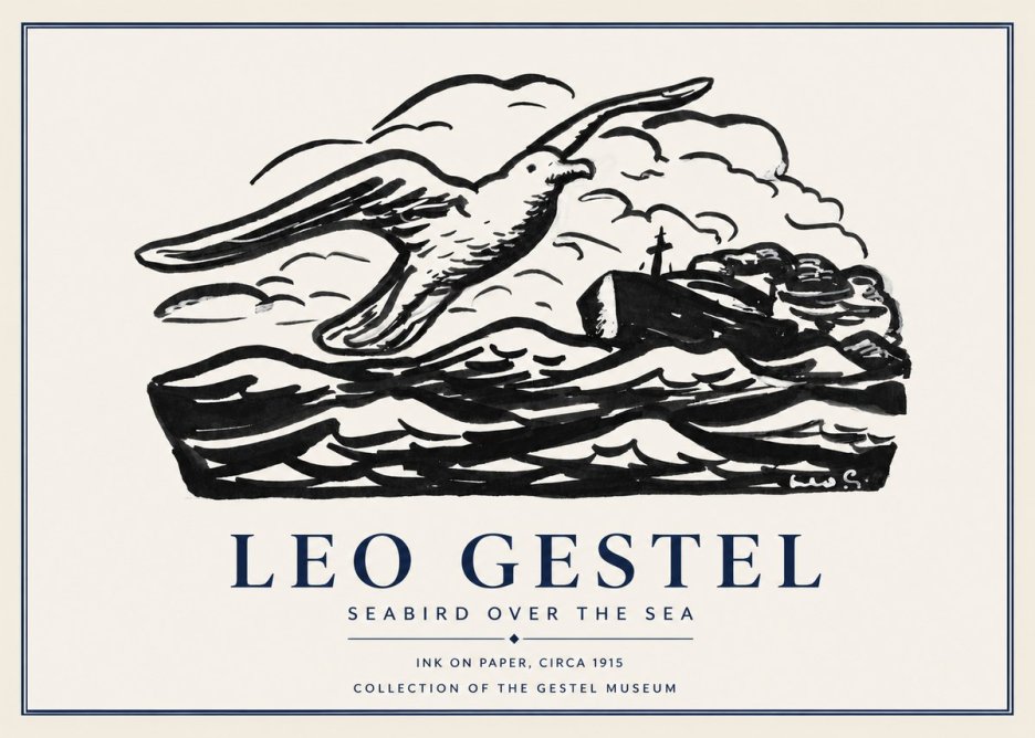 Leo Gestel Seabird over the Sea No2 - Affiche